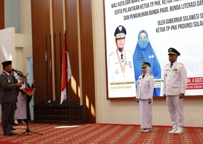 Naili-Akhmad Syarifuddin Resmi Dilantik, Gubernur Sulsel: Laksanakan Amanah, Jaga Sinergitas