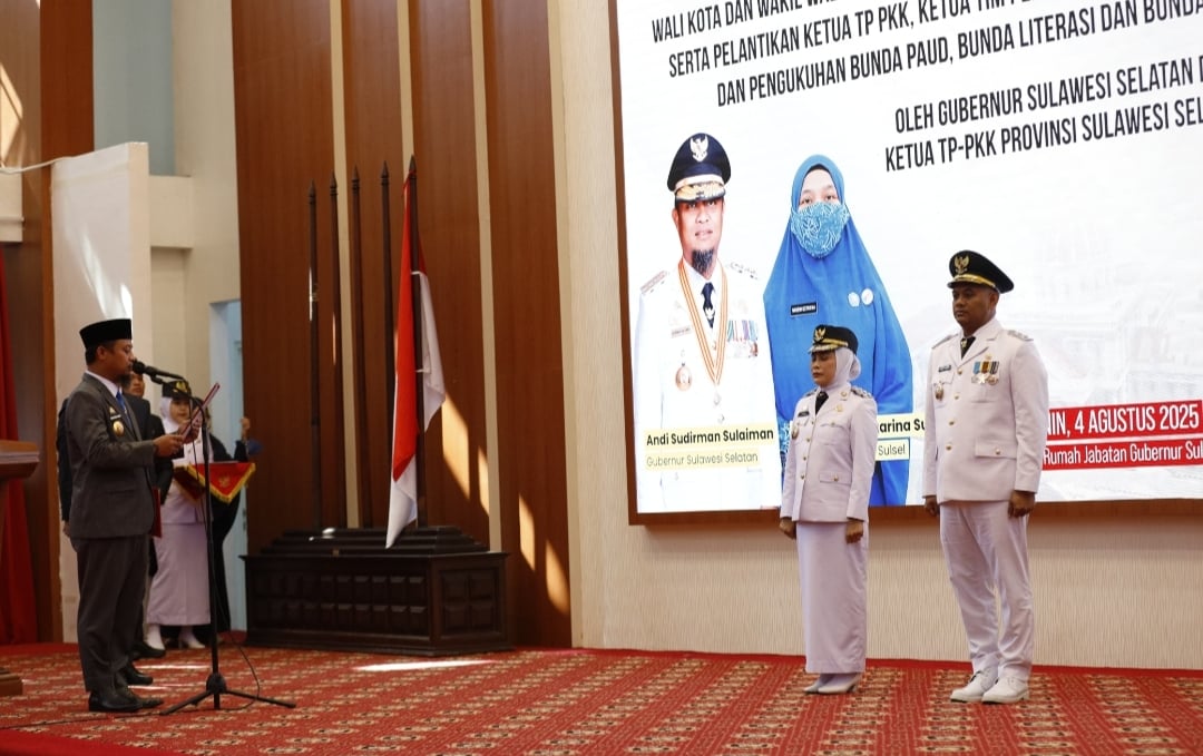 Naili-Akhmad Syarifuddin Resmi Dilantik, Gubernur Sulsel: Laksanakan Amanah, Jaga Sinergitas